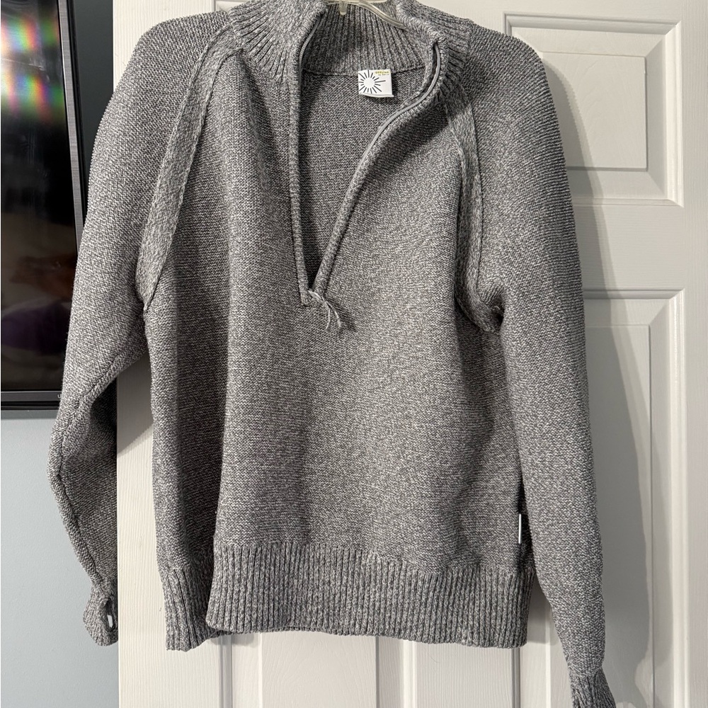 Aerie Charcoal Zip-Up Sweater